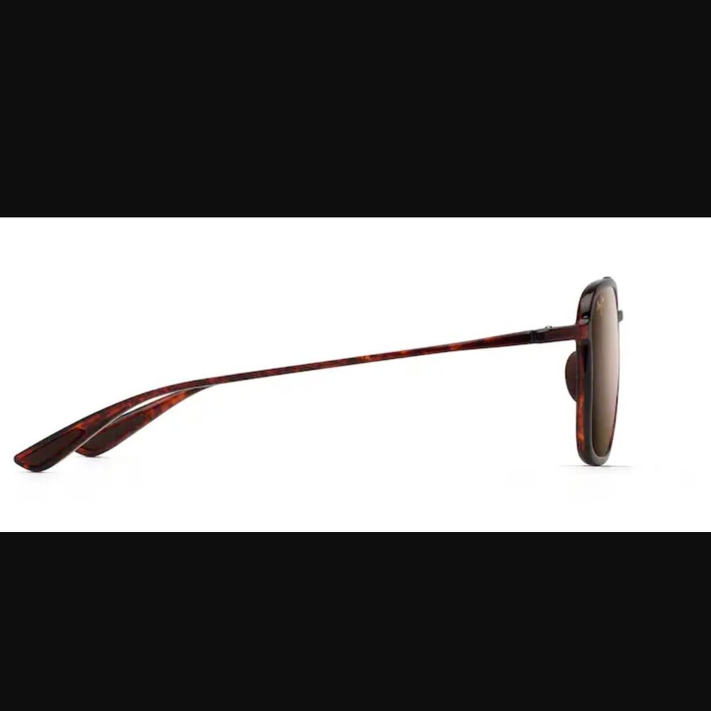 NWOT - Maui Jim Keokea Tortoise polarized aviator sunglasses with travel case - Picture 2 of 6